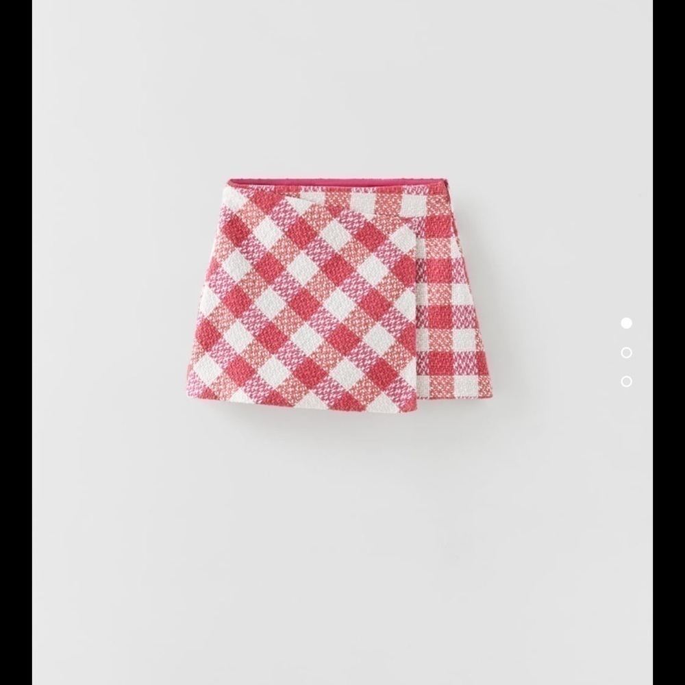 Zara Tweed Gingham Skort